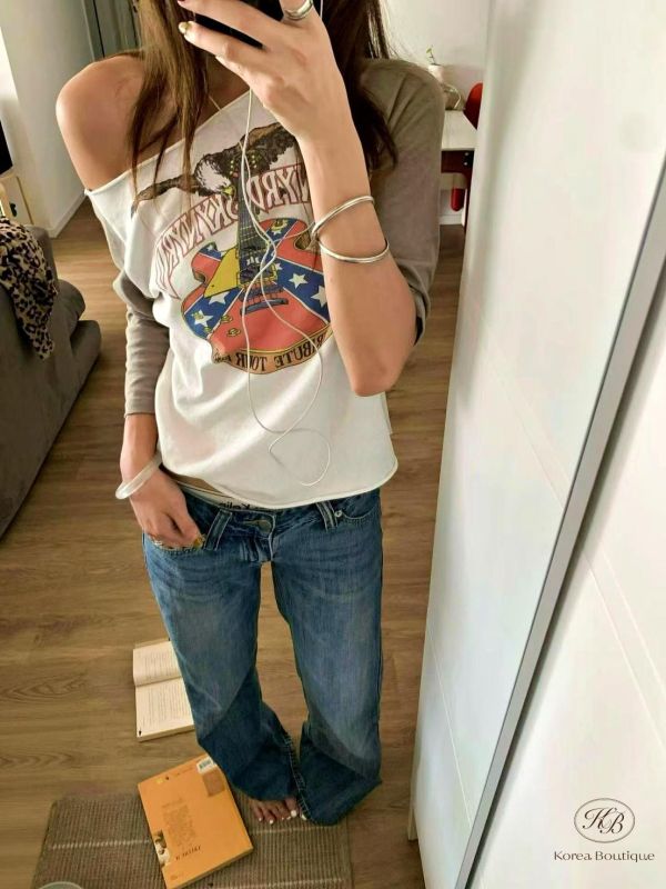 FW2631 秋季 太時髦不修邊老鷹tee 