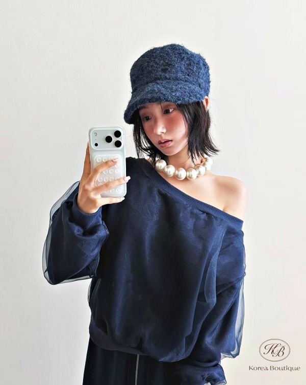 FW3823 秋季 很女人的衛衣 外層一層紗的設計太美啦 