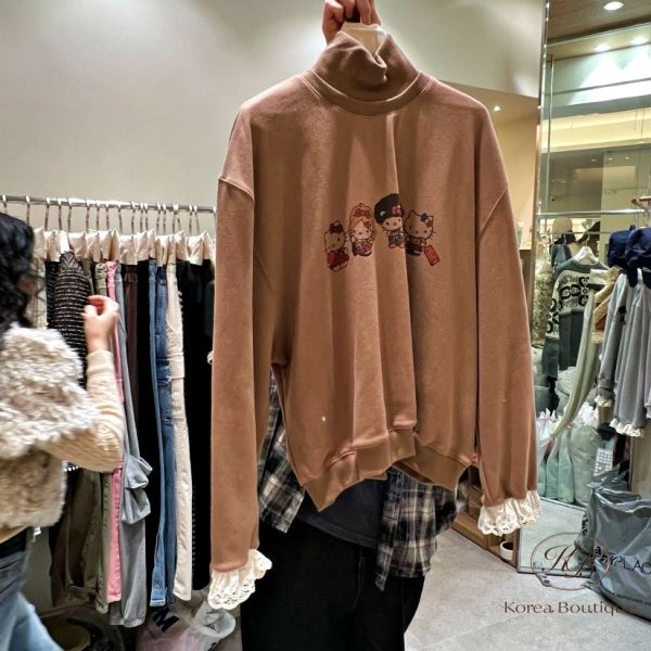 Fw488 冬季 kitty加絨衛衣 