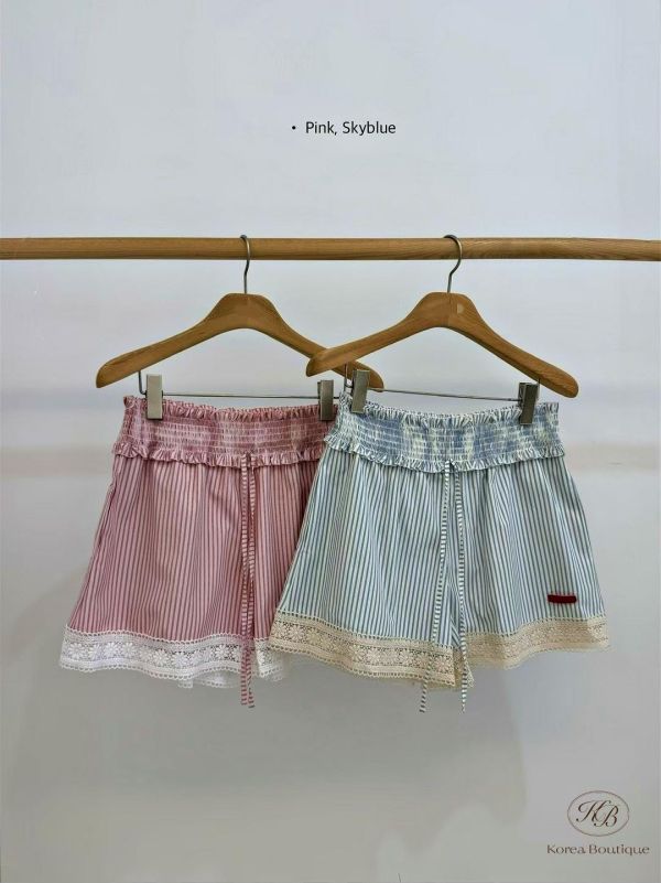 SS432 春季 條紋愛心口袋褲 