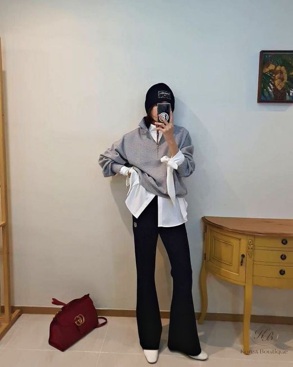 Fw387 秋季 廓形維喇叭彈力褲 