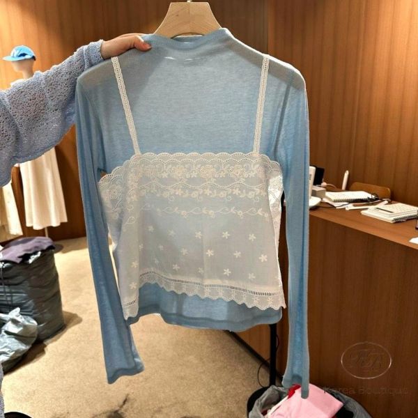 SS344 春季 棉麻細緻綁帶背心 