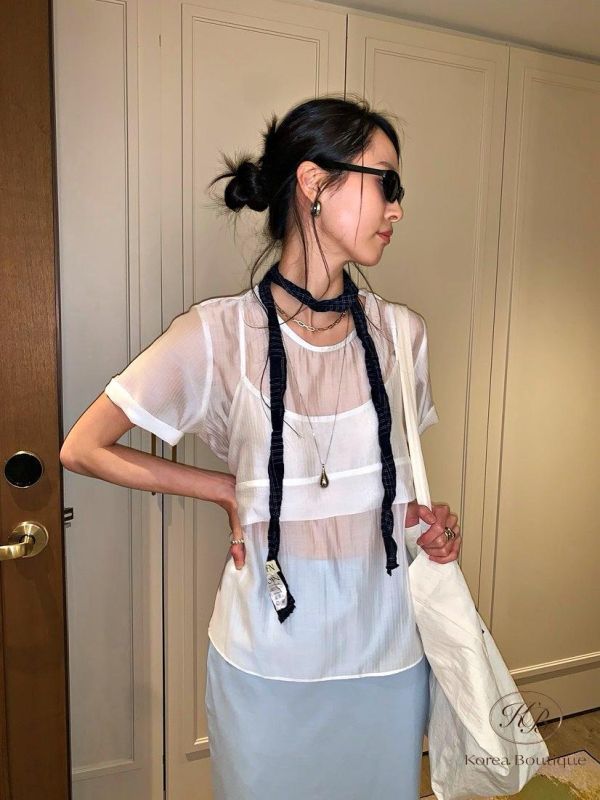 SS415 春季 質感太美的光澤背心套組 