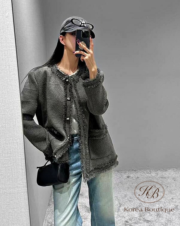 Fw245 秋季 小香外套 自留灰色 