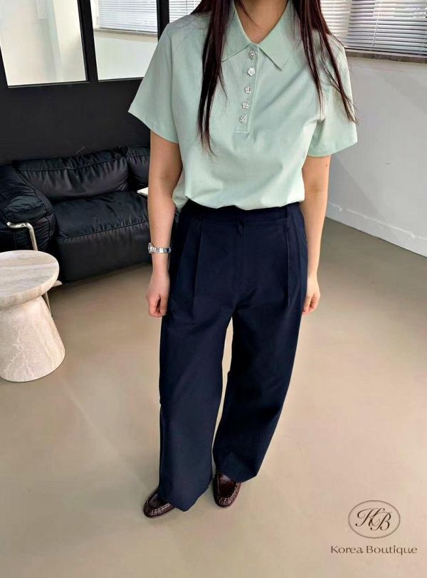 SS313 春季 花花鈕扣polo衫 