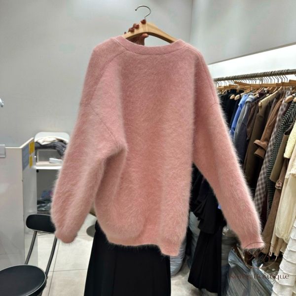 FWKR17 冬季 馬海毛柔和質感開襟外套 