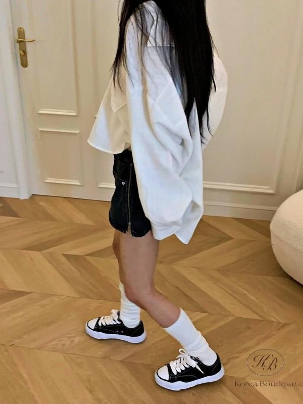 SS280 春季 牛仔拉鍊褲裙 