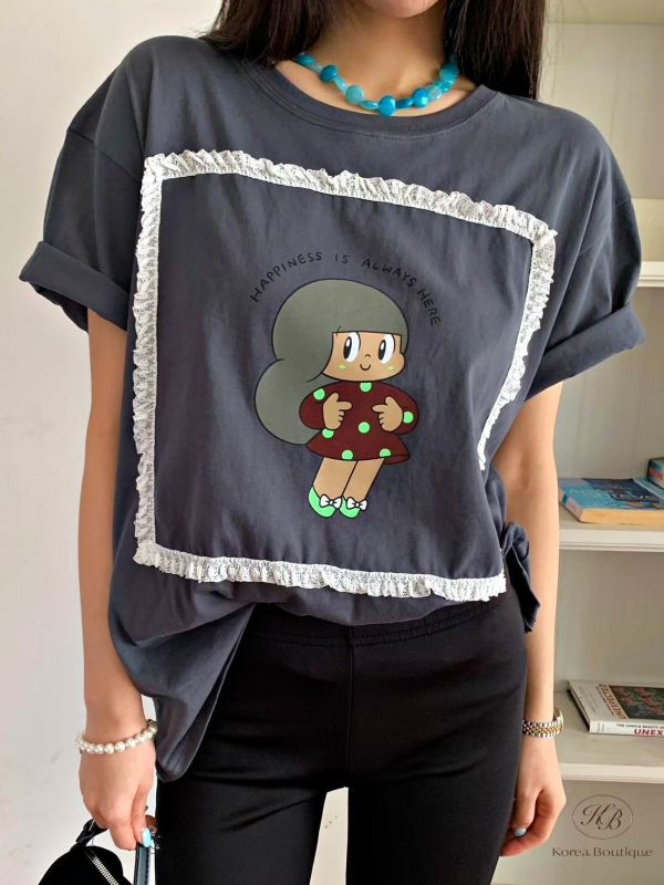 SS518 夏季 大頭娃娃tee 