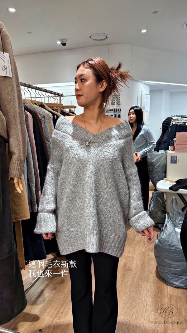 FWKR32 冬季 可拉V領毛衣 