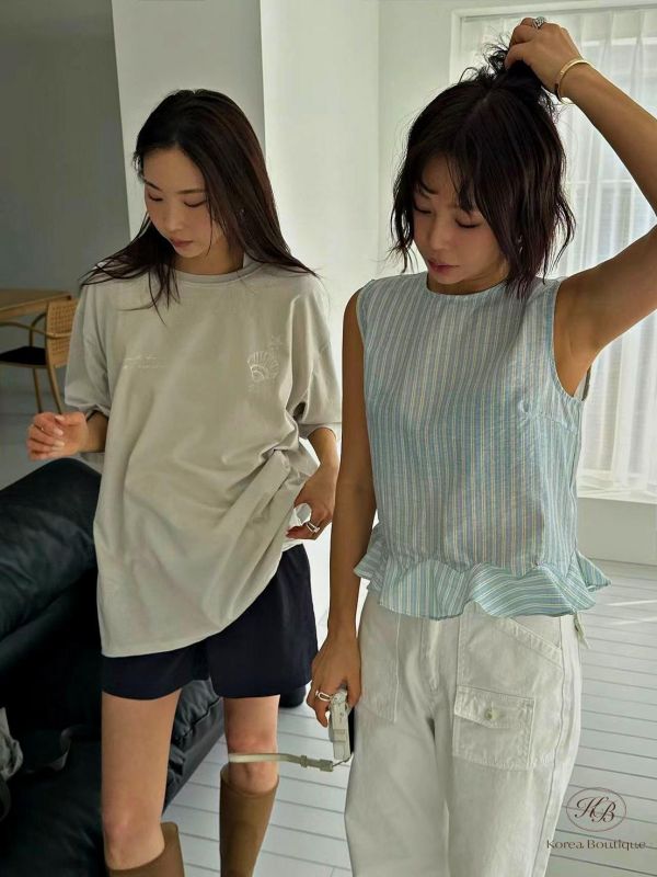 SS407 春季 質感小裙擺背心 