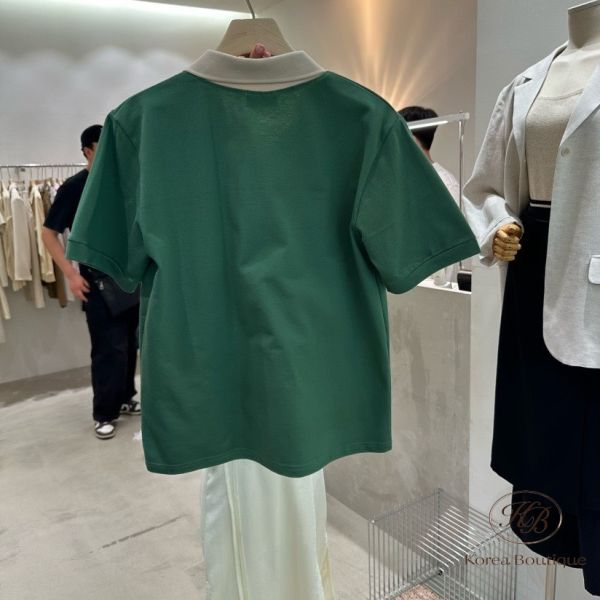 Su47 夏裝 撞色領polo衫 