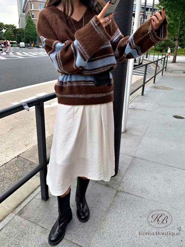 Fw358 秋季 馬海毛手袖設計毛衣 