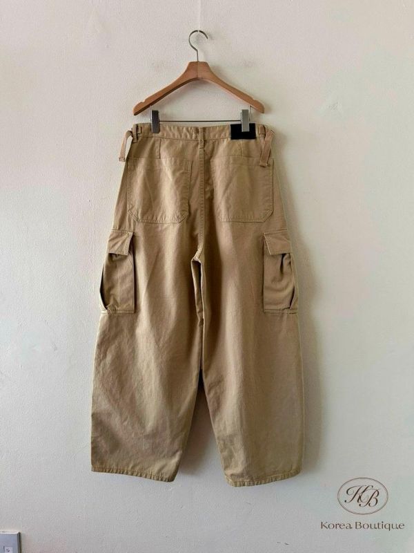 SS94 春季 好看的多口袋 工裝褲 腰圍可調整 