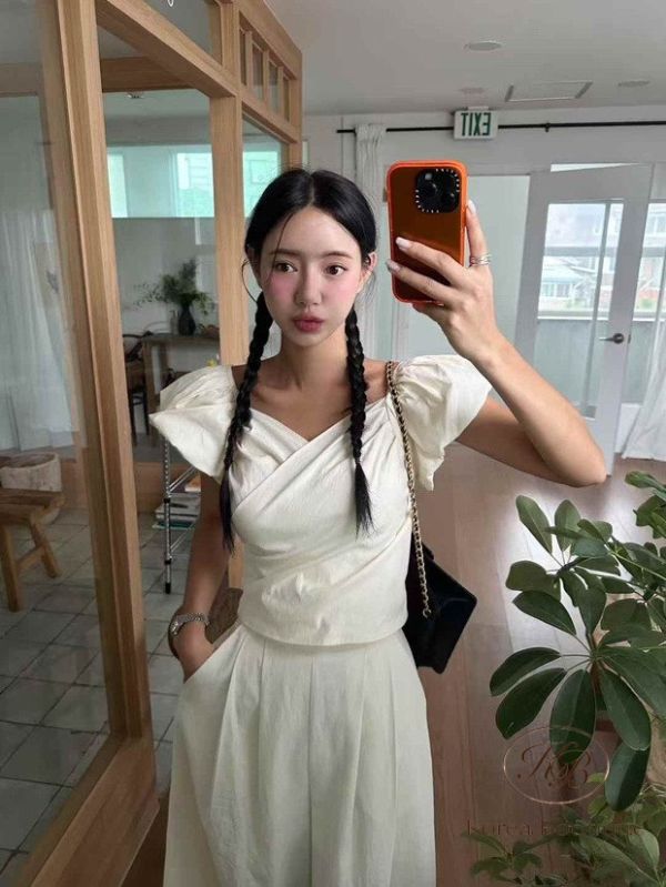 Sv23 夏裝 澎澎袖上衣 