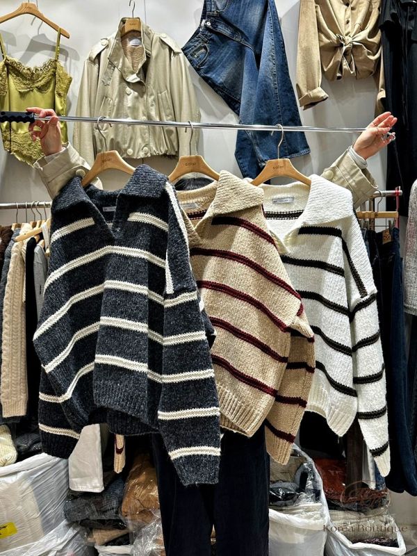 FWKR61 冬季 線條v領上衣 