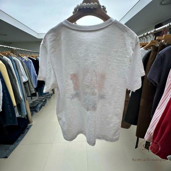 SS174 春季 美式風可愛水洗棉tee 