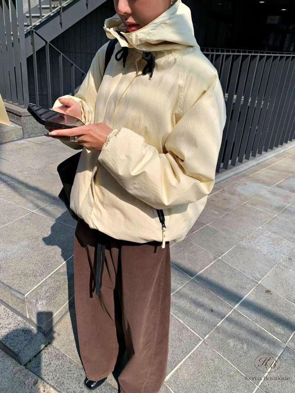 FW3845 秋季 質感雪莉棉連帽外套 輕盈舒服 
