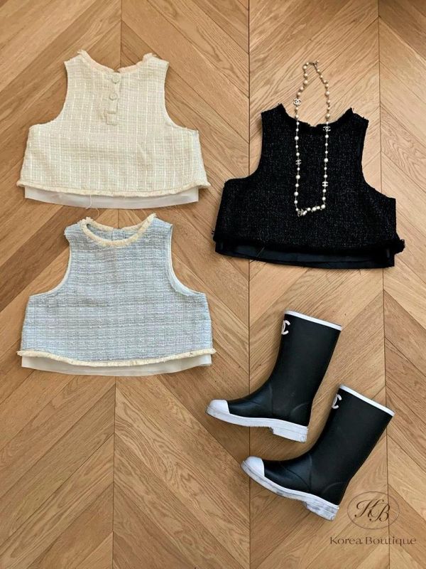 SS452 春季 短版小香流蘇上衣 