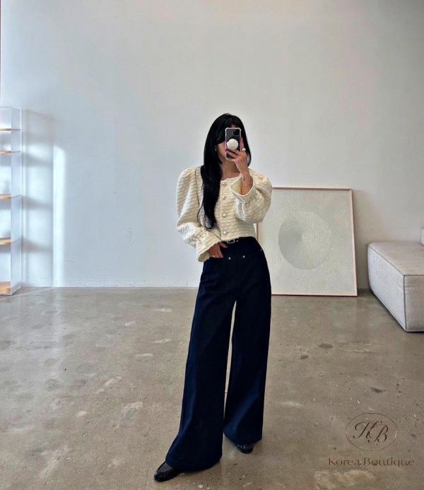 SS192 春季 直筒微喇叭牛仔褲 