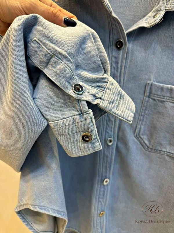 SS290 春季 喜歡兩側開衩的牛仔襯衫 