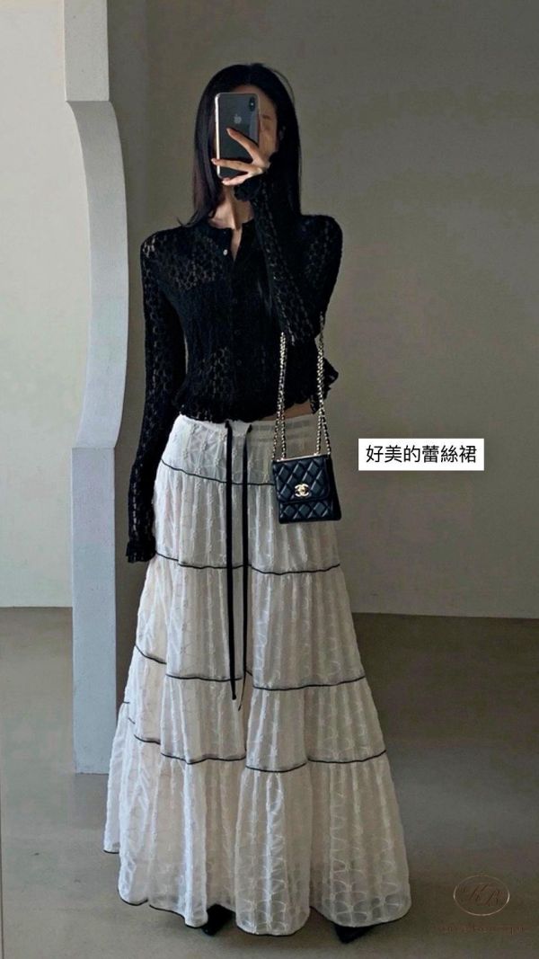 SS465 春季 重工蕾絲半身裙 