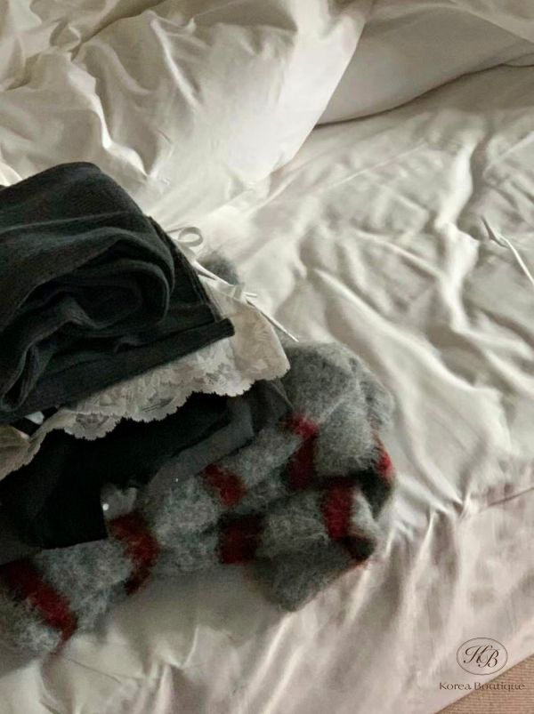 Fw460 冬季 長版馬海毛條紋毛衣 