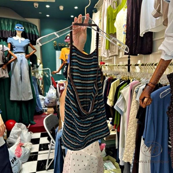 SS476 春季 條紋亮色背心 