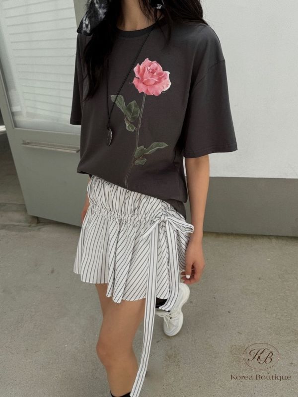 Sv09 夏裝 條紋束口半身裙 