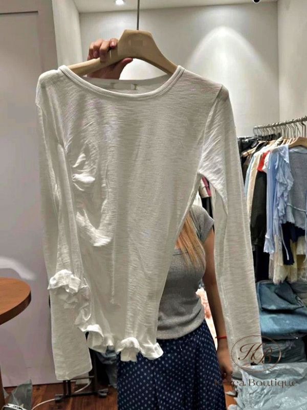 Fw147 秋季 波浪木耳tee 