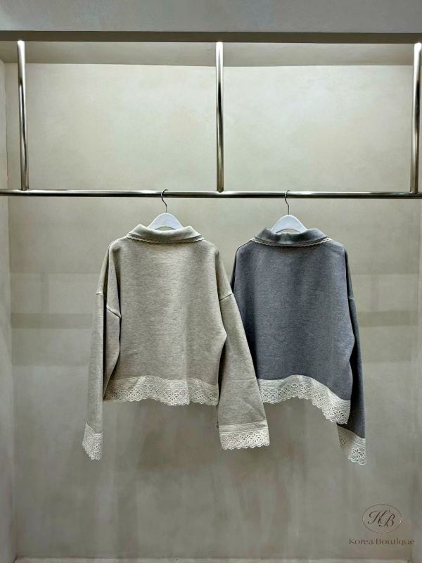 FWKR58 冬季 蕾絲加絨上衣 