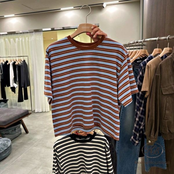 Fw279 秋季 讓人好心情顏色的條紋上衣 