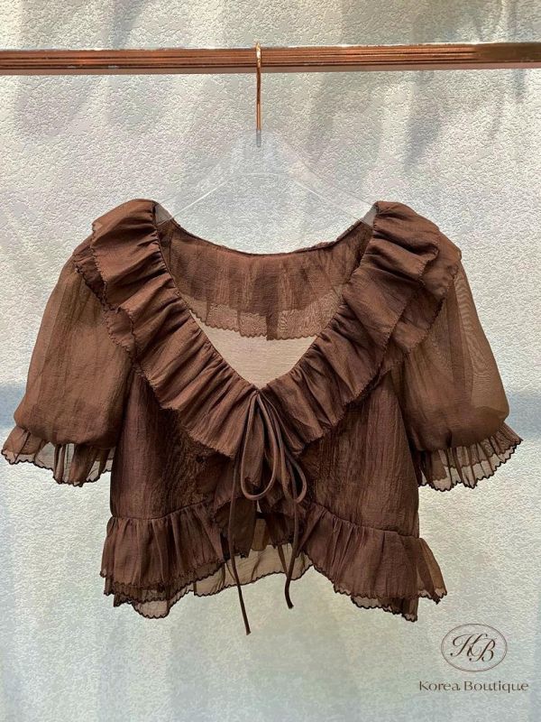 SS479 春季 荷葉短版上衣 