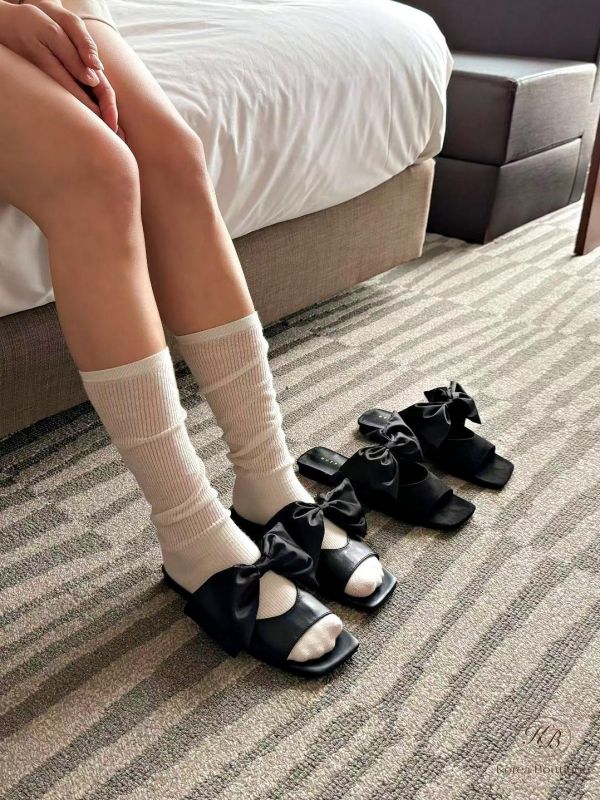 SS477 春季 大蝴蝶結造型拖鞋 