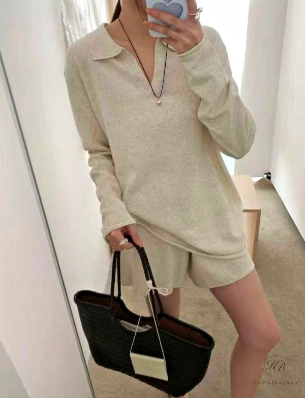 SS296 春季 薄針織棉套裝 