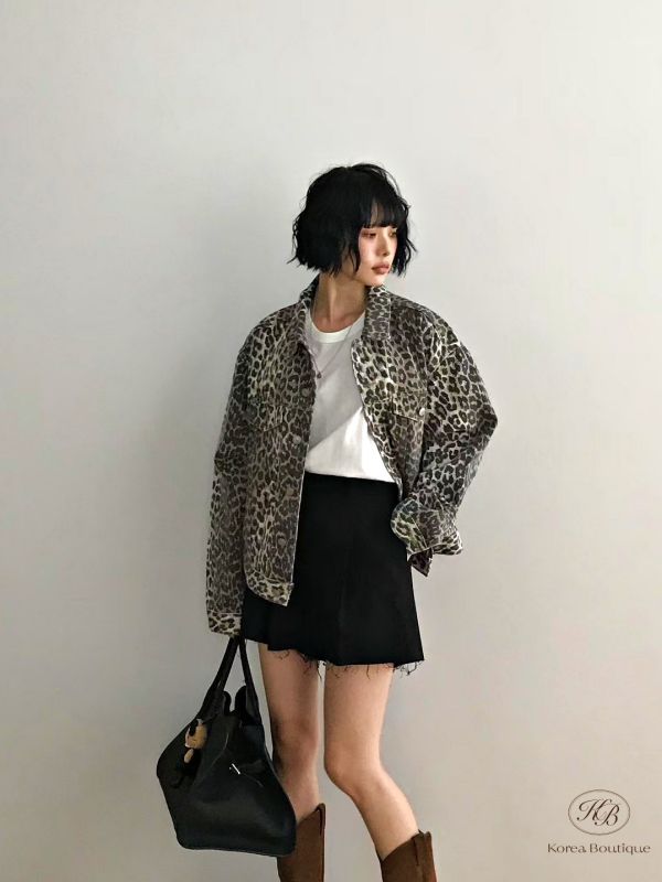 Fw131 秋季 豹紋水洗套裝 