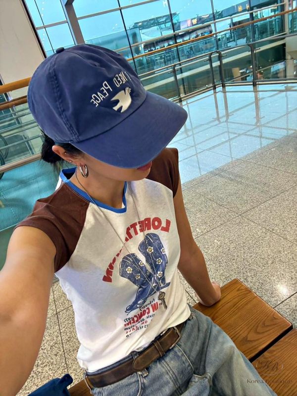 SS533 夏季  馬靴圖案復古tee 