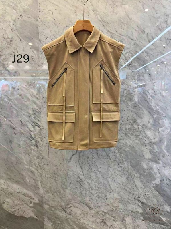 Fw199 秋季 口袋丹寧質感背心 