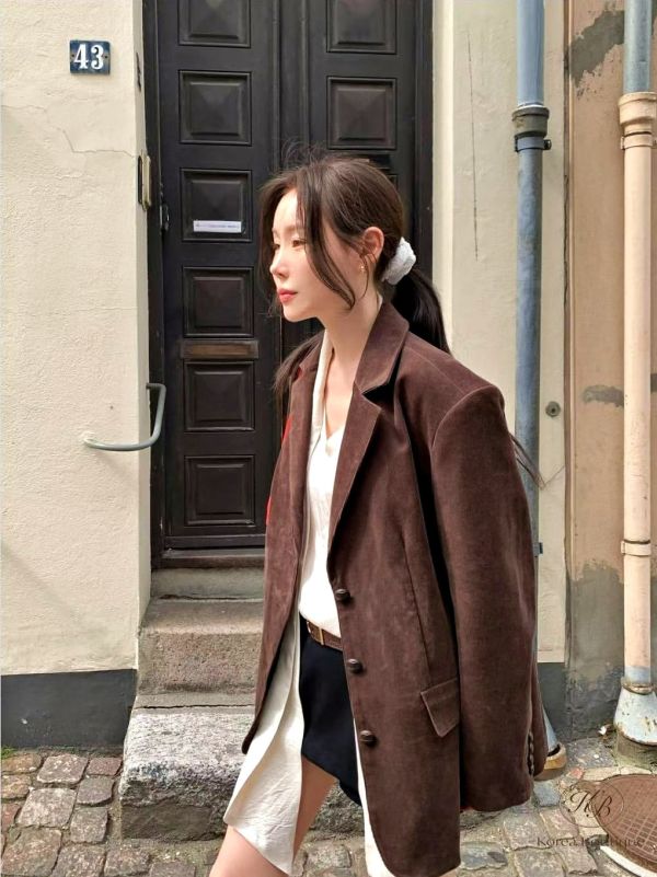 Fw189 秋季 好好看的麂皮西裝外套 