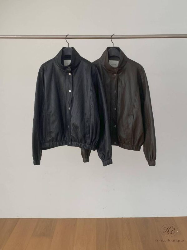 Fw64 秋季 棒球外套感的皮衣 