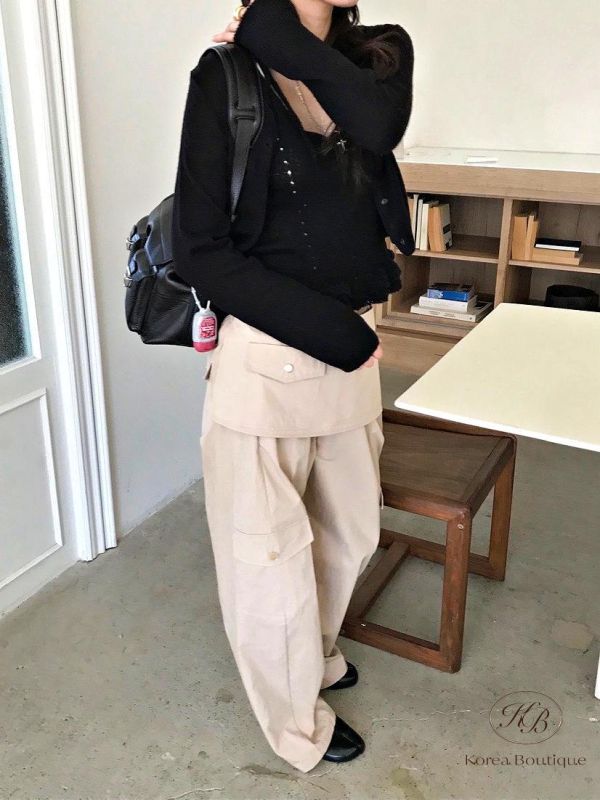 SS208 春季 花邊針織背心套裝 