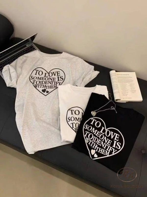 Sv55 夏裝 愛心字母tee 