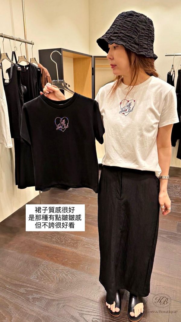 KR2650 夏季 愛心刺繡上衣 