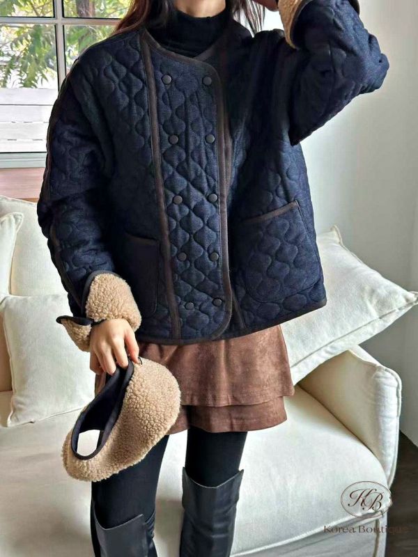 Fw454 冬季 可拆式的延縫外套 袖子還有羔毛 好可愛 