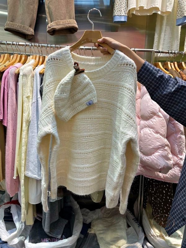 Fw422 秋季 帽子毛衣一套組 