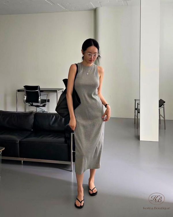 SS109 春季 消肩背心棉洋裝 