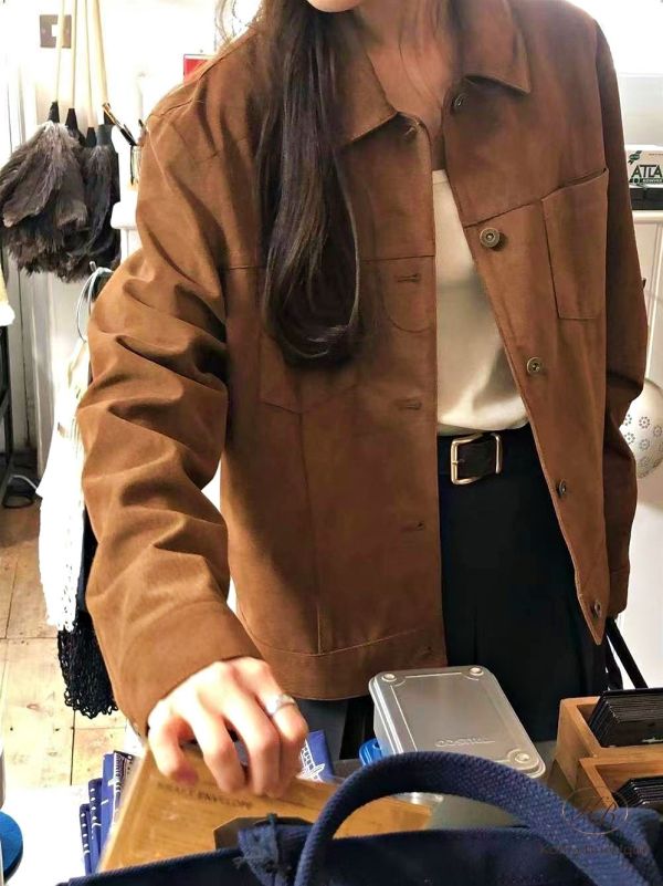 Fw469 冬季 麂皮口袋外套 