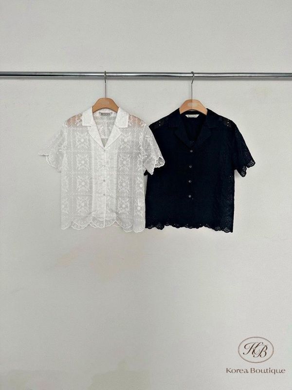 SS499 春季 好美的刺繡襯衫 