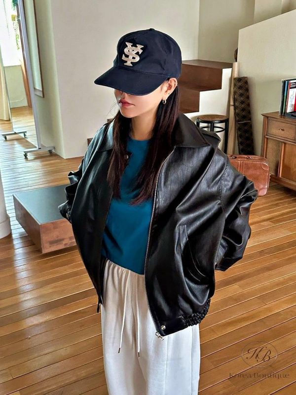 SS131 春季 簡約棒球外套皮衣 