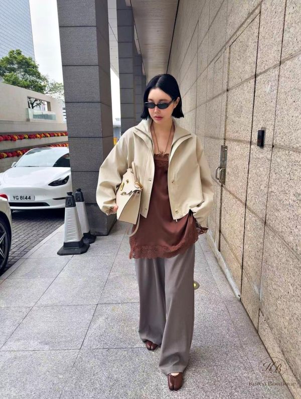 SS135 春季 細節很美的設計家蕾絲長版上衣 也可當洋裝 