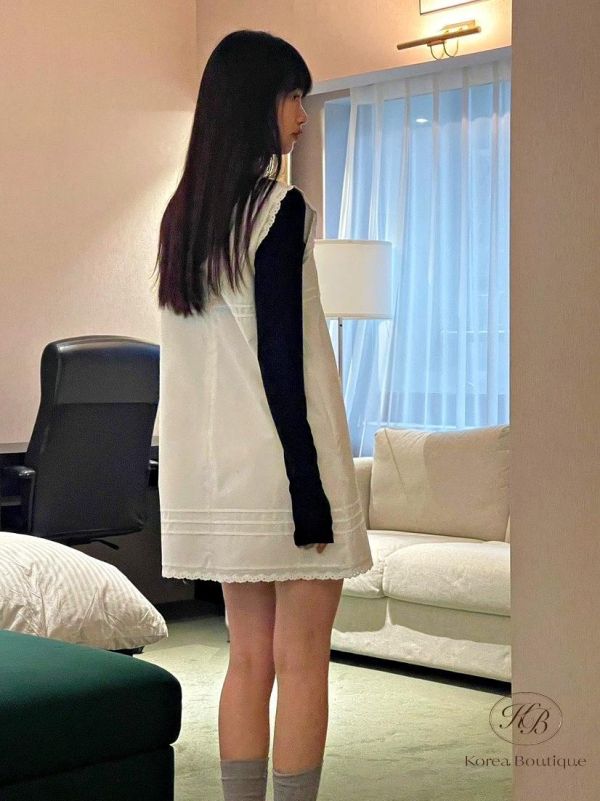 SS257 春季 可愛花邊背心洋裝 